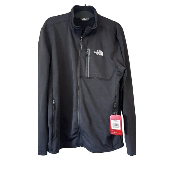 North Face Men's Skyline Full Zip Fleece Jacket Black Sleek Minimalist